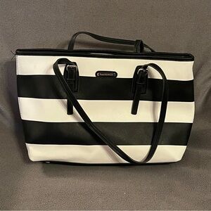Black and White Striped Tote Bag